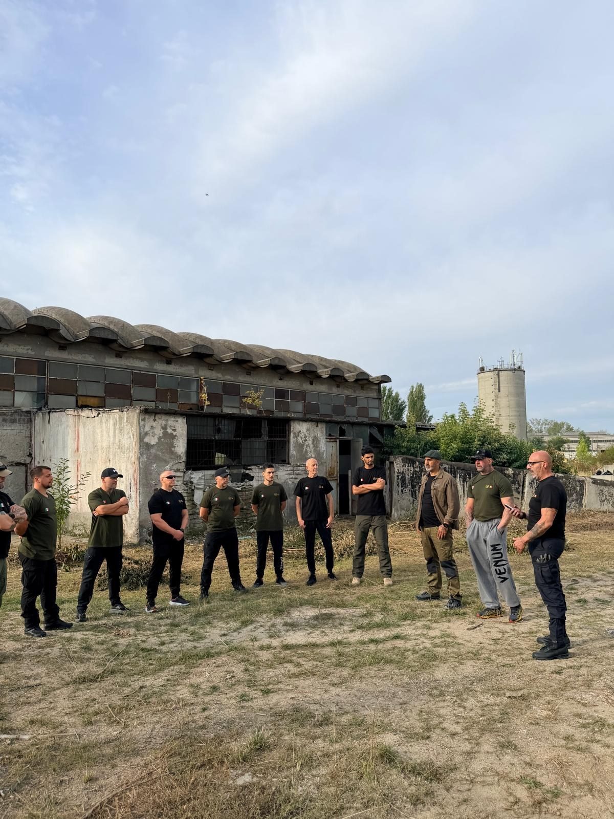 Trainees attending an outdoor course briefing